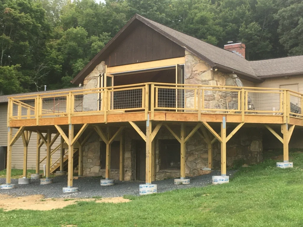 Founders Lodge and its wraparound deck
