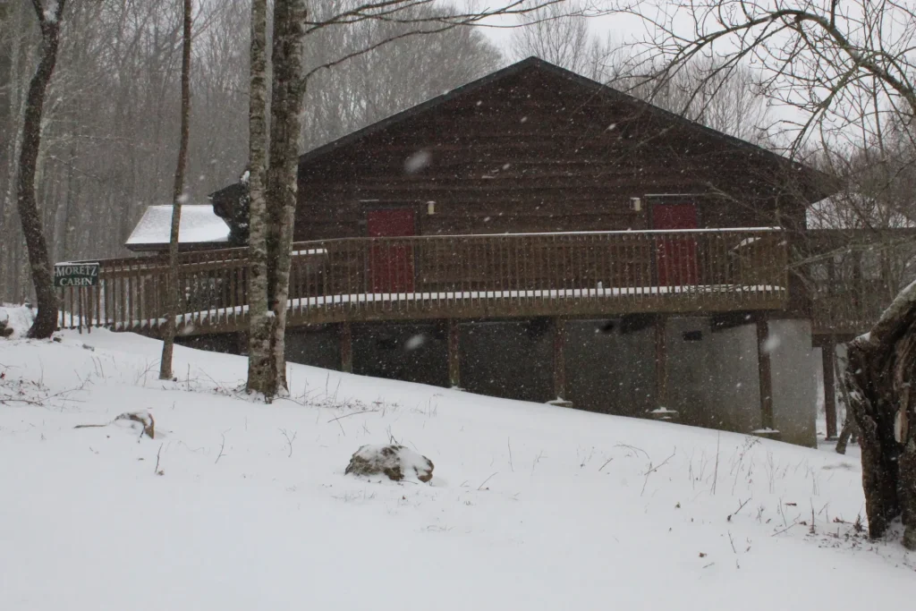 Moretz Cabin in the snow
