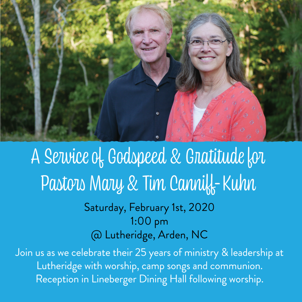 Celebration of Pastors Mary & Tim Canniff-Kuhn
