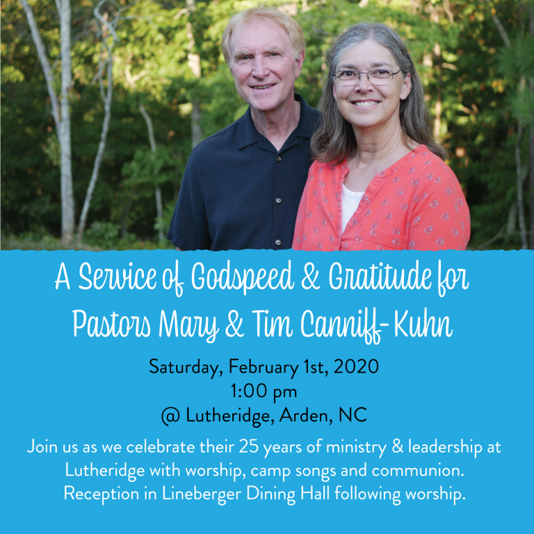 Celebration of Pastors Mary & Tim Canniff-Kuhn